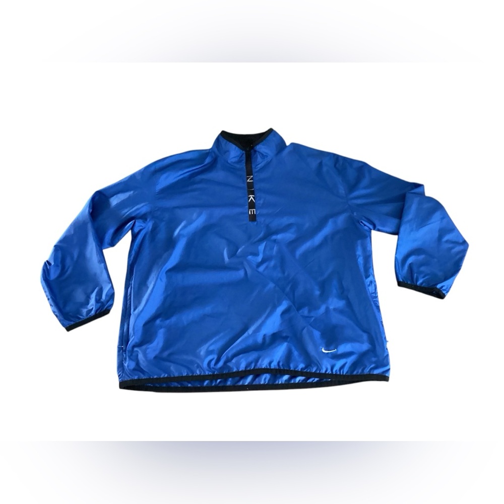 NIKE Vintage Quarter Zip Windbreaker Pullover‎ Jacket Mens XL Blue Black